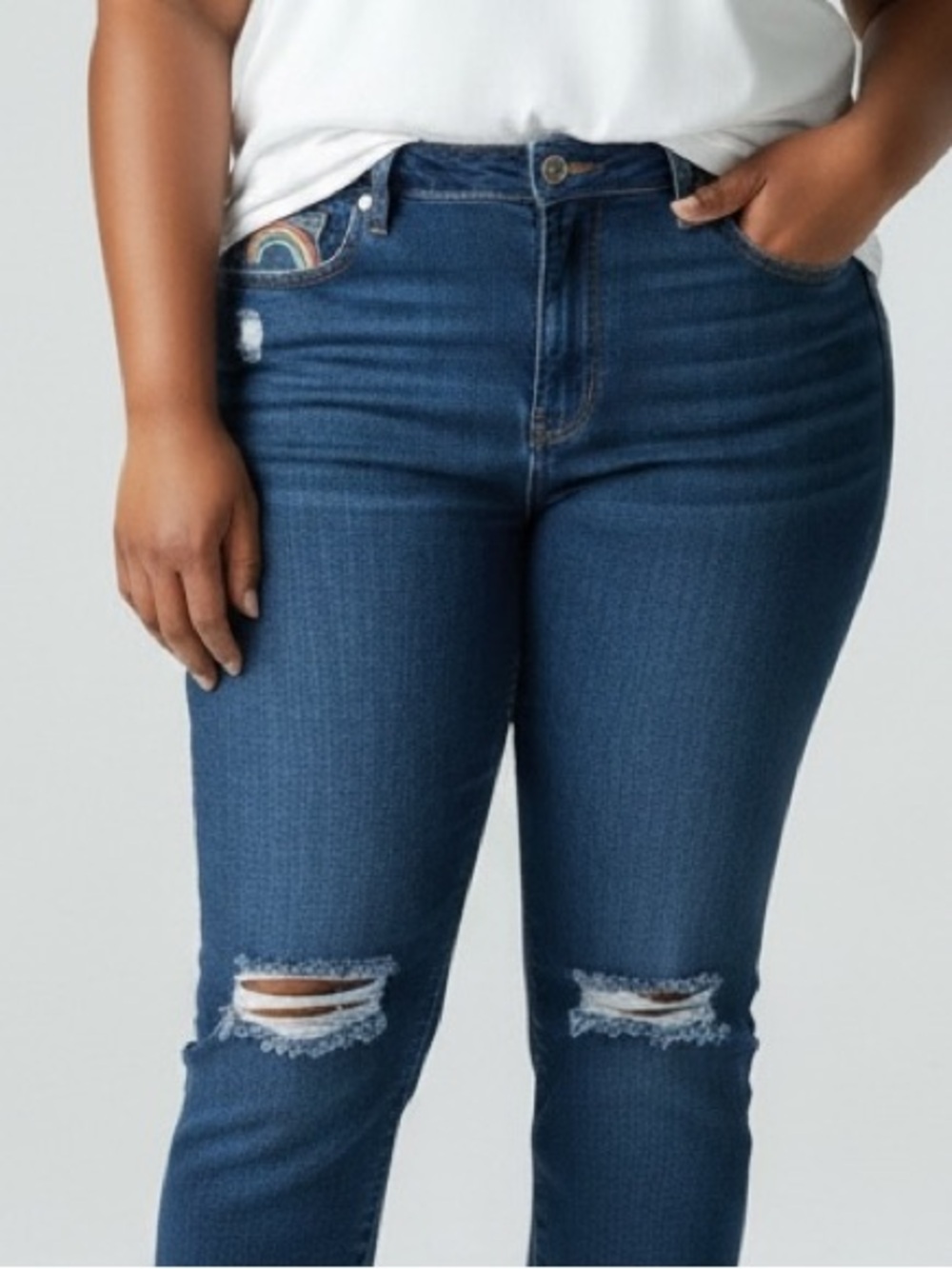 Judy Blue Rainbow Straight Leg Jeans